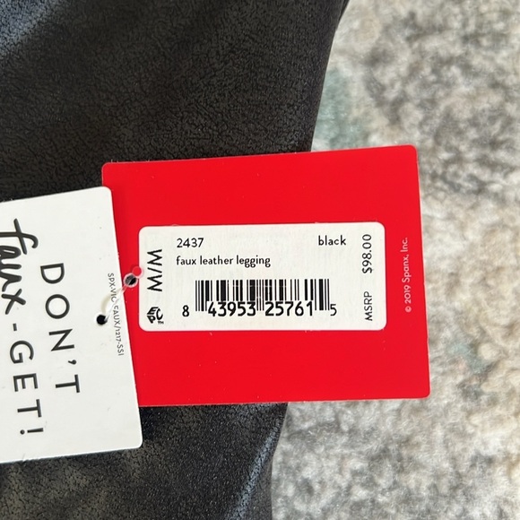 Spanx Faux Leggings in Black - Picture 3 of 7